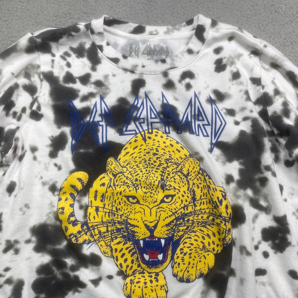 Def Leppard Sweatshirt Womens XL Music Band‎ Tie Dye Boxy Cozy